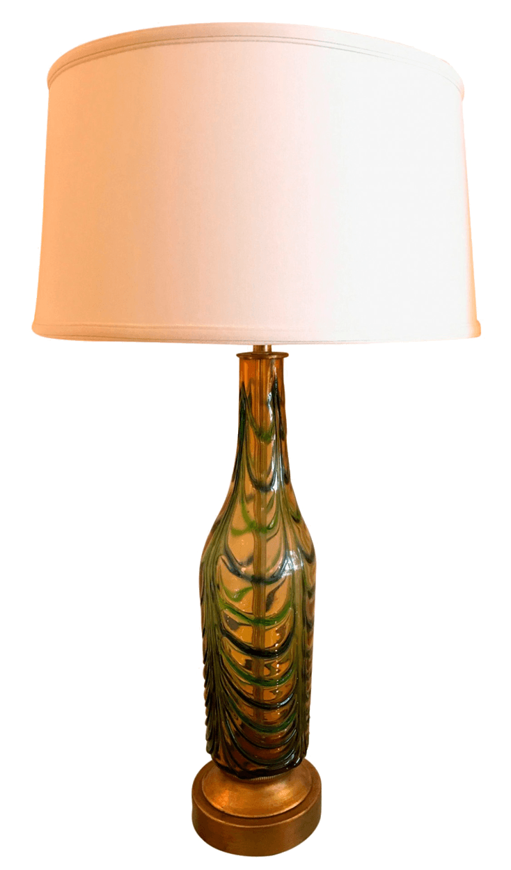 MCM Vintage Murano Glass Table Lamps (246)