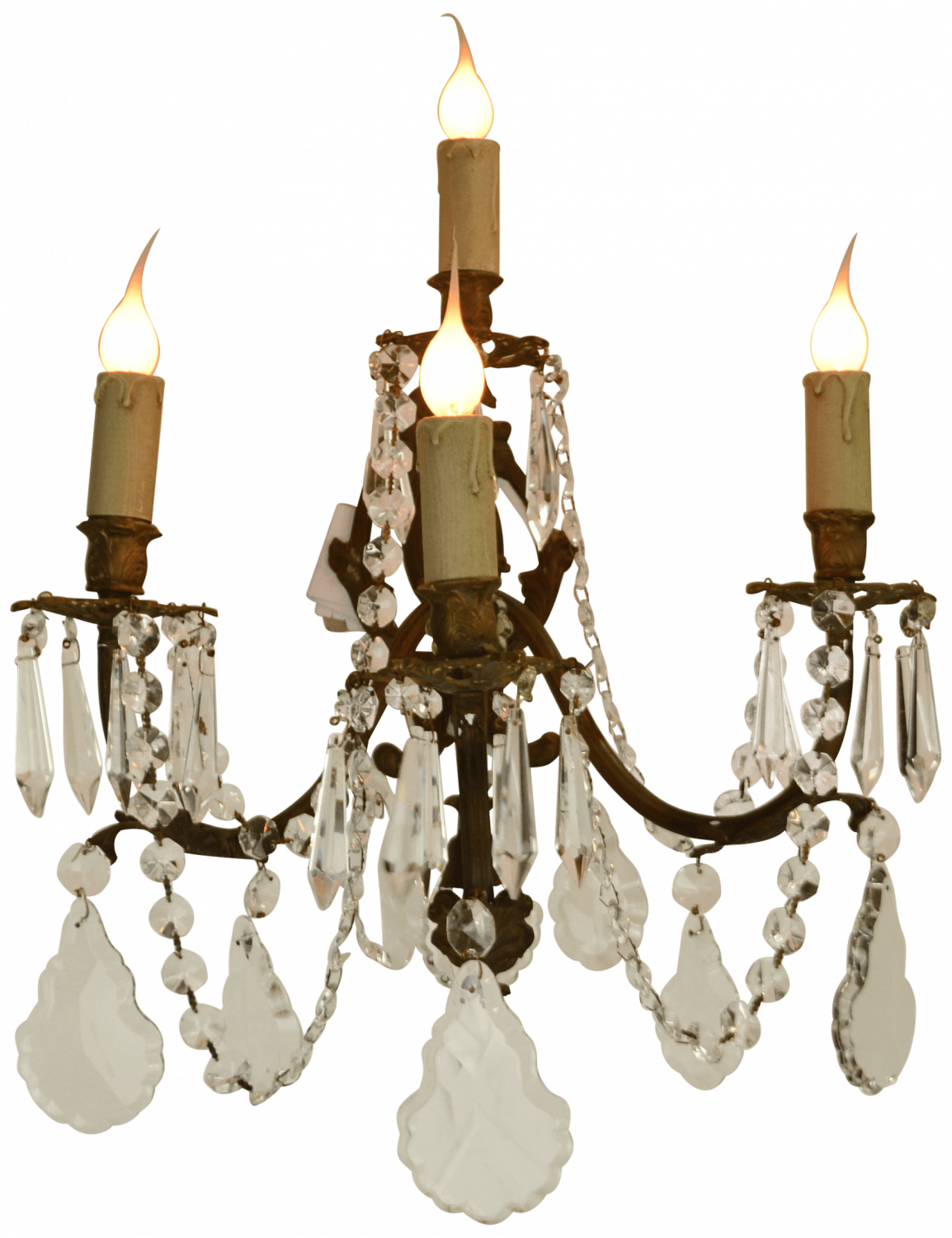 French Brass & Crystal Sconces (51)