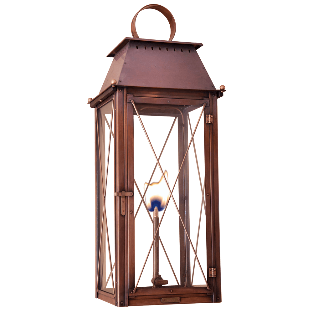NC 21- hanging light, copper lanterns, gas and electric lighting