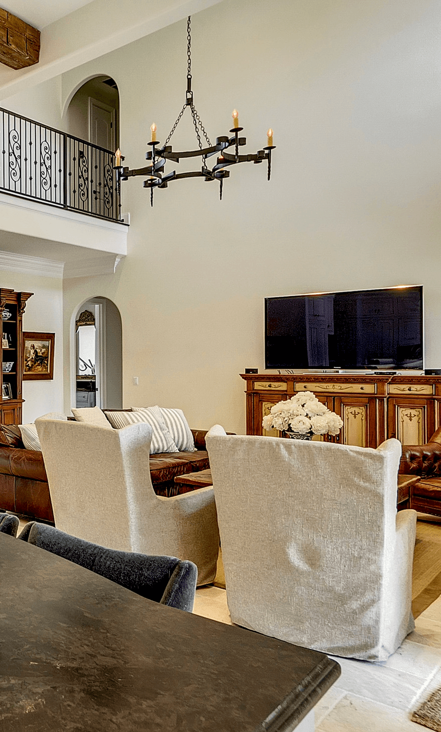 Custom Custom Basque Iron Chandelier